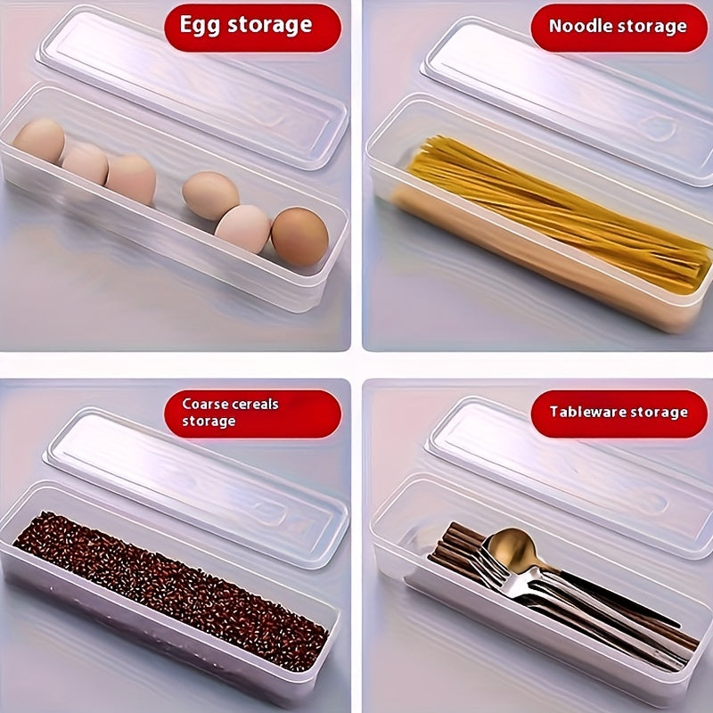 3/2 Pack Transparent Stackable Food Storage Containers for Refrigerator Plastic