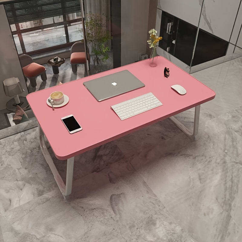 Foldable Wooden Desk 70x40cm Space-Saving Multi-Use Table for Home Office