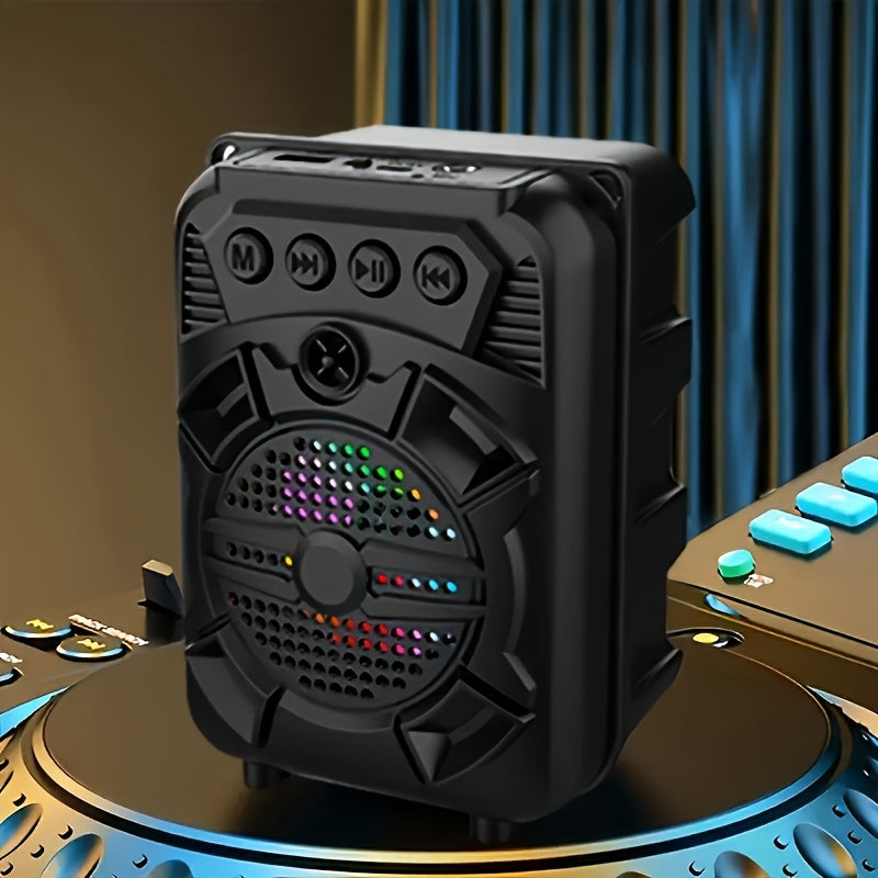 Altavoz Bluetooth portátil con luces RGB 5W inalámbrico recargable por USB para smartphones y tablets