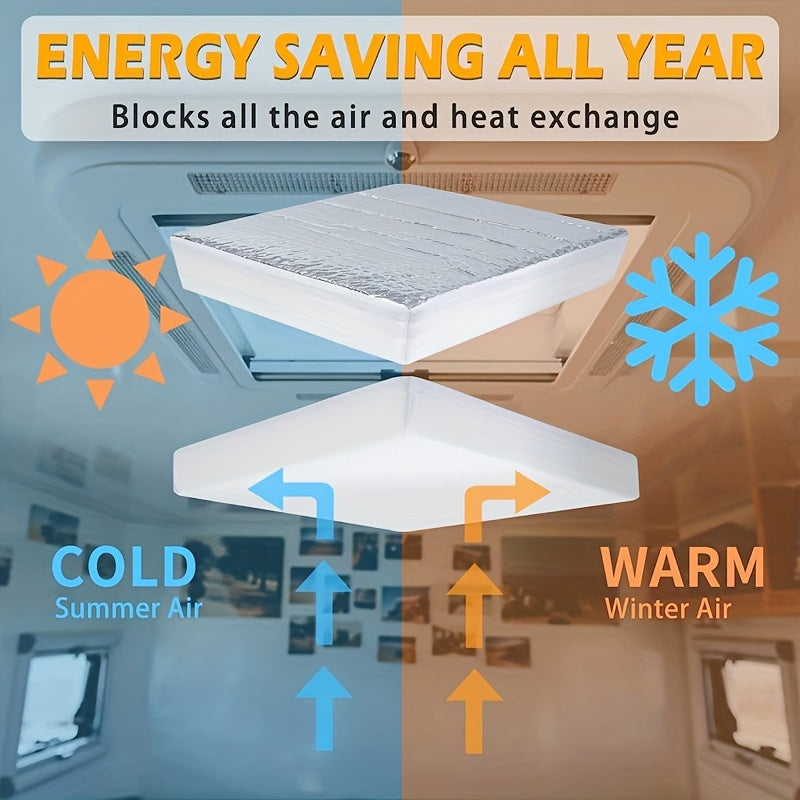 RV Vent Insulator and Skylight Cover Reflective Surface for 14x14/22 Inch Vents