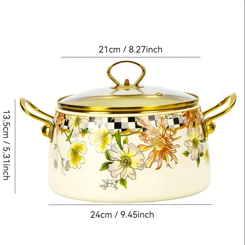 Qoplangan pishirish qozoni, pishirish va bug'lash uchun bardoshli keramik oshxona anjomlari