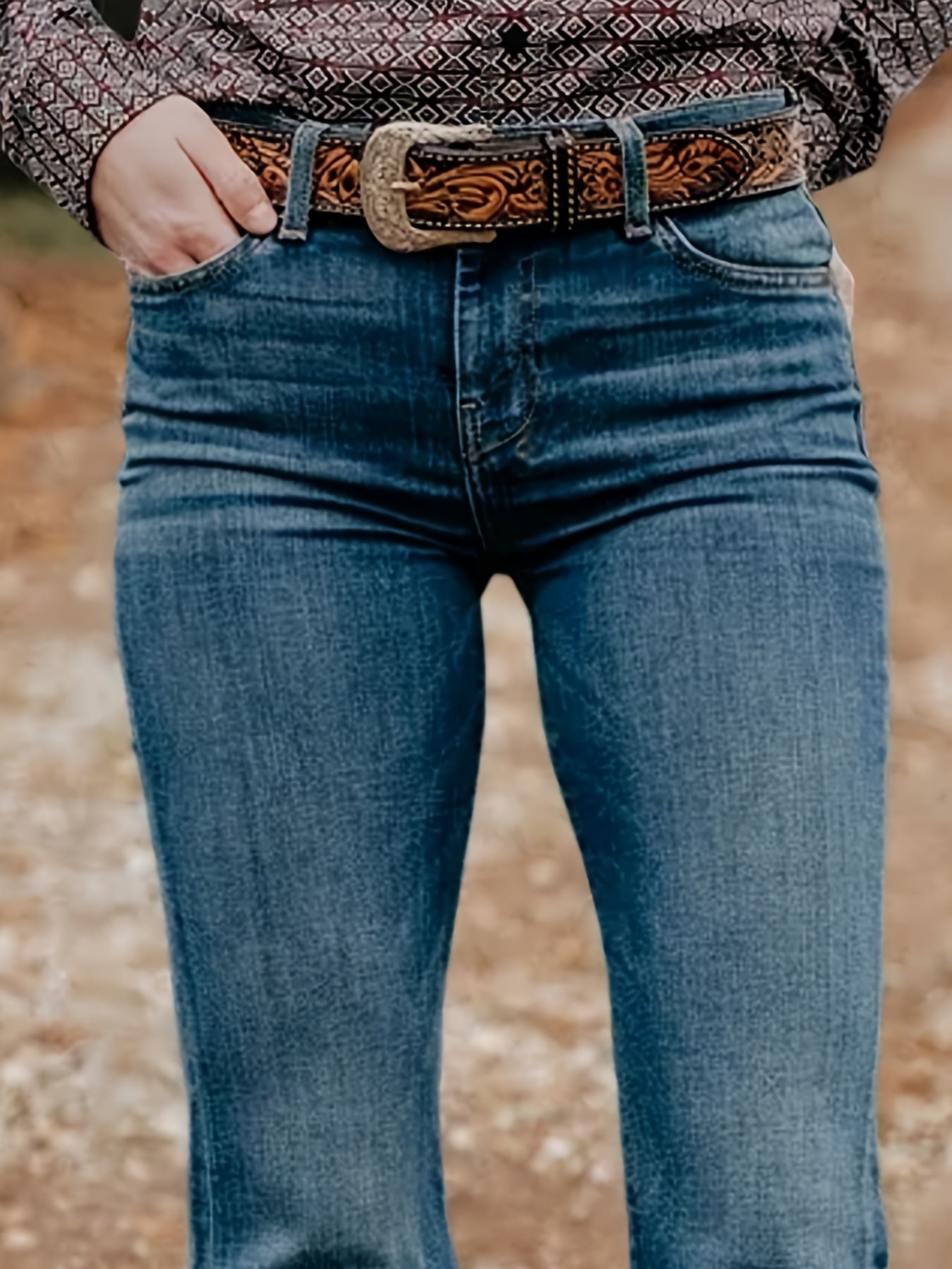 Plus Size Women’s Denim Jeans High Stretch Straight Leg Solid Color