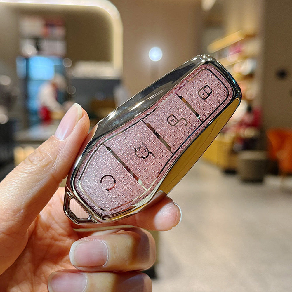 Avtomobil kaliti qopqog'i TPU moslashuvchan himoya qutisi EVlar uchun qora