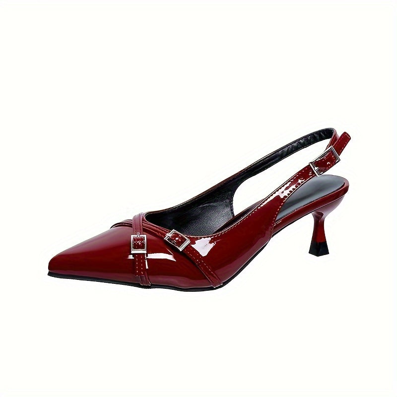 Women's High Heel Sandals Elegant Stiletto Pointed Toe Buckle Strappy Summer