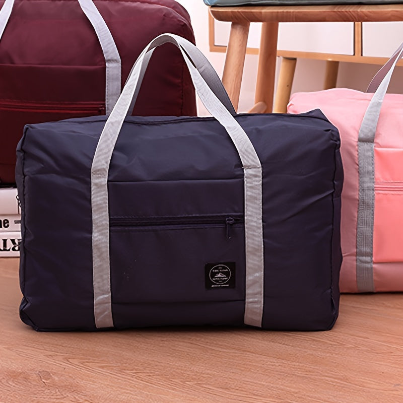 Large Capacity Folding Luggage Bag with Energy Sleeve Trolley Storage Lightweight Travel Bag for Clothes