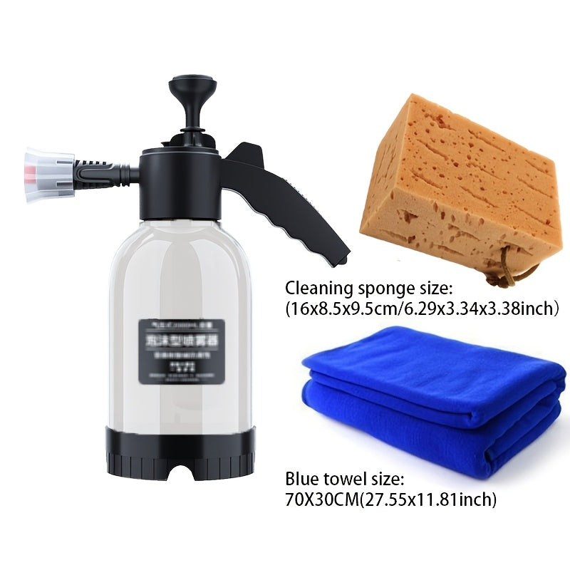 2L ручной насос пеногенератор для мойки автомобиля, снежная пена, пистолет-распылитель с насадкой