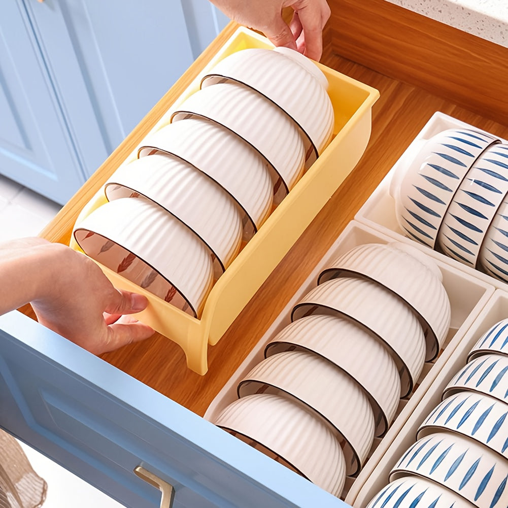 Dish Rack with Partitioned Design, Food Grade Plastic, Space-Saving Drying Shelf