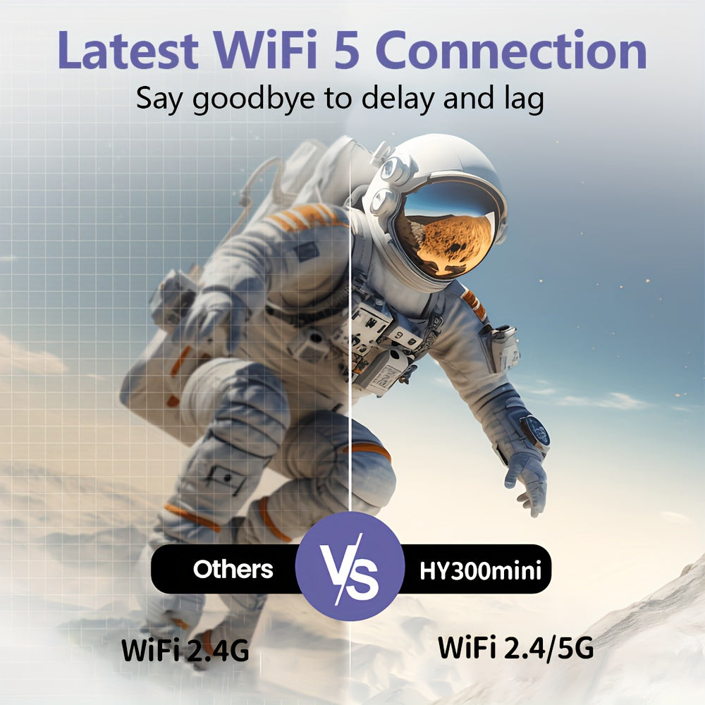 Mini Portable Micro Projector with WiFi 720P HD LCOS Display