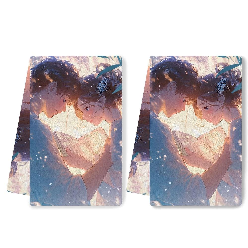 2 ta yumshoq so‘riladigan oshxona sochiqlari to‘plami, idishlarni quritish va bayram bezaklari uchun