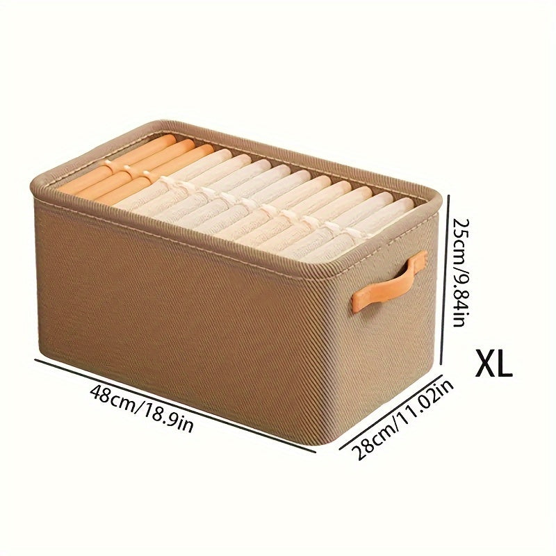 Juego de 3 cestas de almacenamiento multifuncionales para armario con asas para ropa, toallas, ropa de cama y juguetes