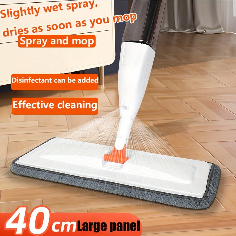 Stainless Steel Spray Mop with Reusable Microfiber Pad for Floor Cleaning