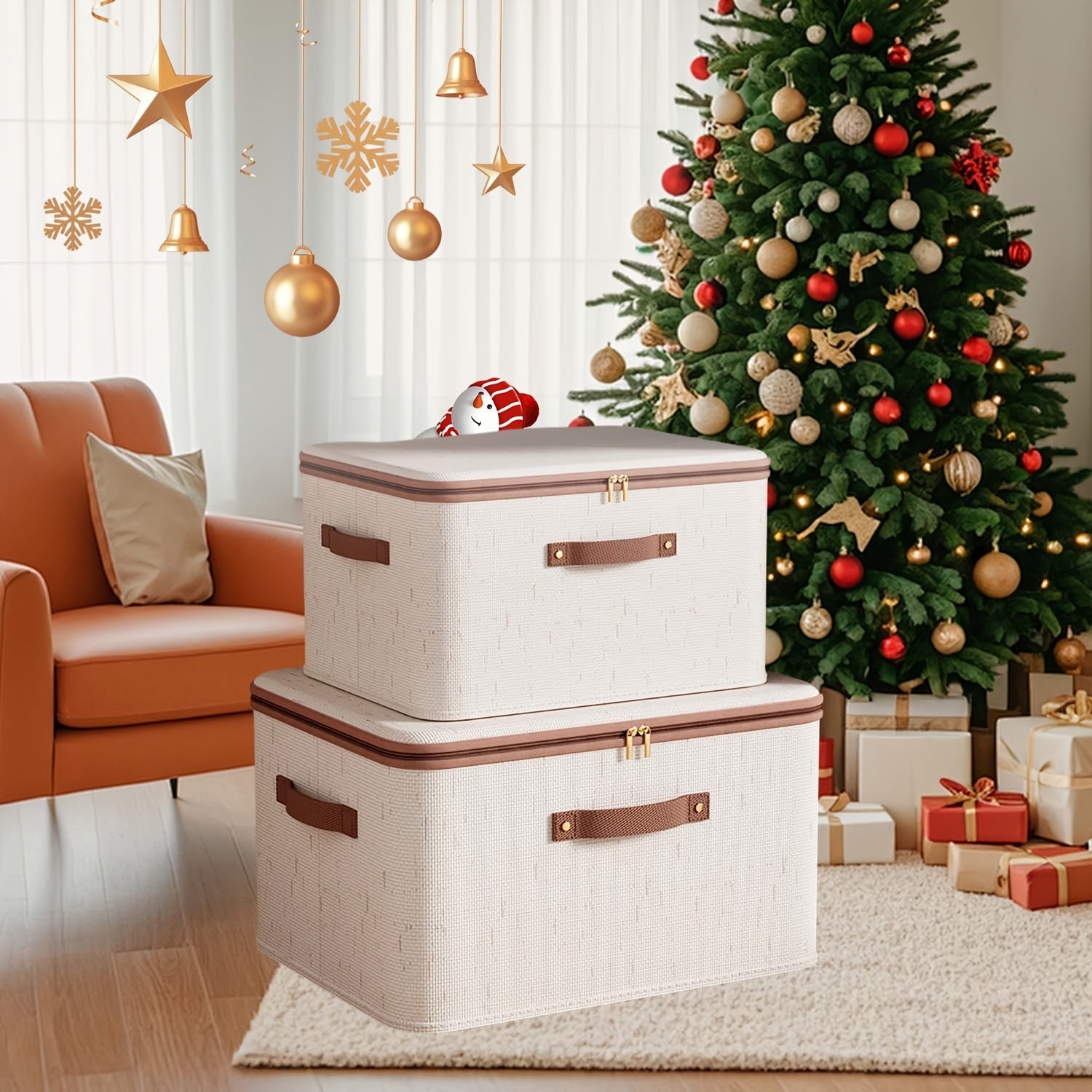 Gran contenedor de almacenamiento para ropa, mantas y juguetes con tapa