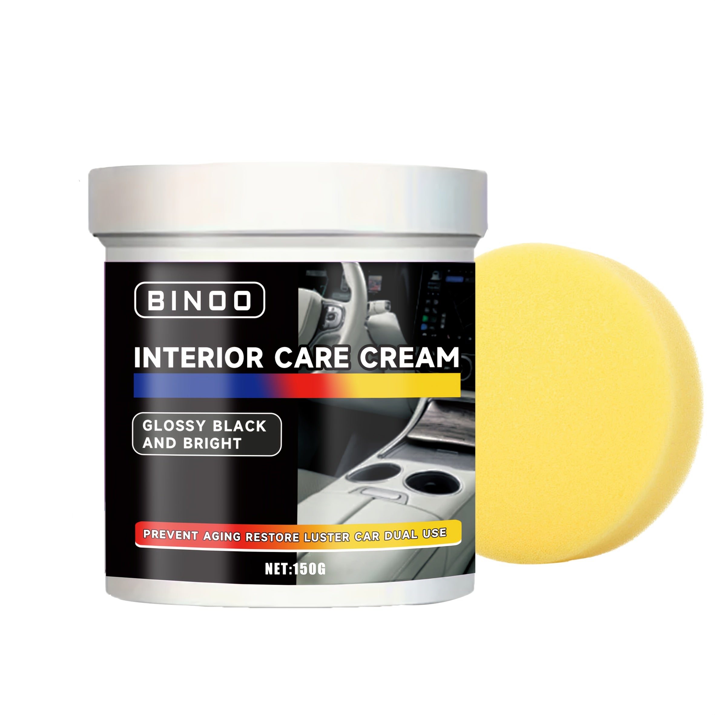 Crema de cuidado interior del coche con cera de recubrimiento nano y pasta restauradora de plástico 100g