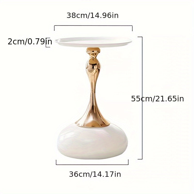 Contemporary Italian Light Luxury Petite Tea Table for Living Room Space-Saving Plastic Side Table