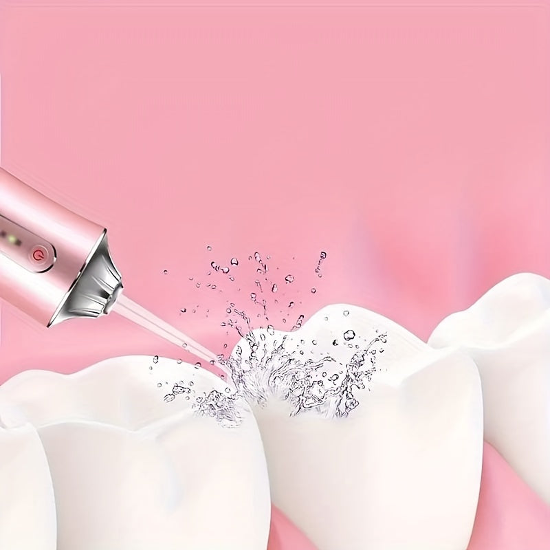 Portable Water Flosser Rechargeable USB Charging 3 Modes 4 Nozzles Deep Cleaning