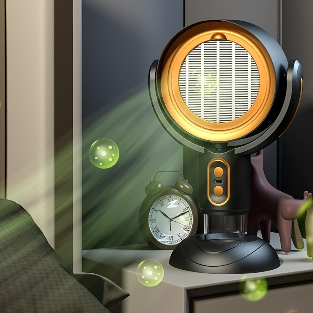 Compact USB rechargeable desktop range hood for hot pot BBQ grilling with lithium battery