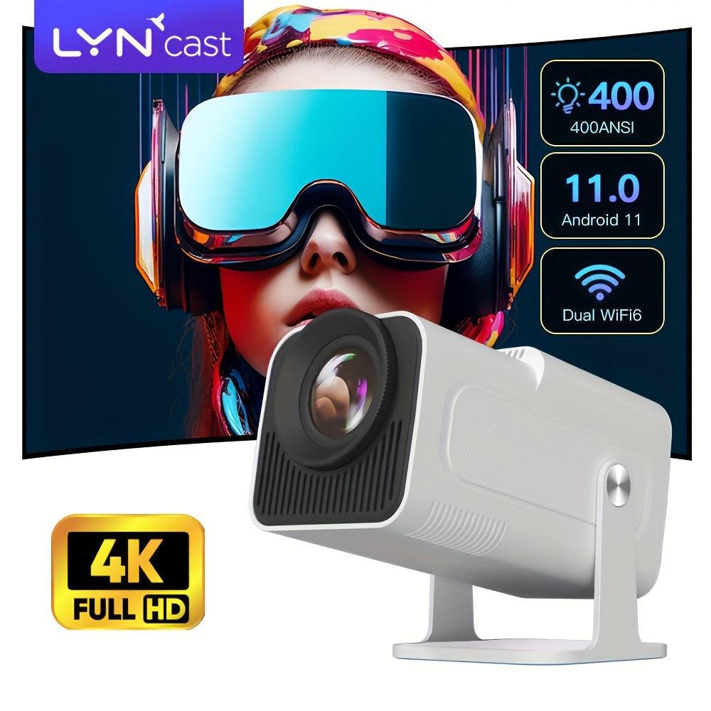 Портативный мини-проектор HD 1080p 400 люменов 4K WiFi автоматическая коррекция трапеции