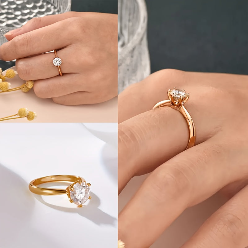 Anillo de compromiso de moissanita de plata de ley 1ct 2ct 3ct 5ct joyería de boda