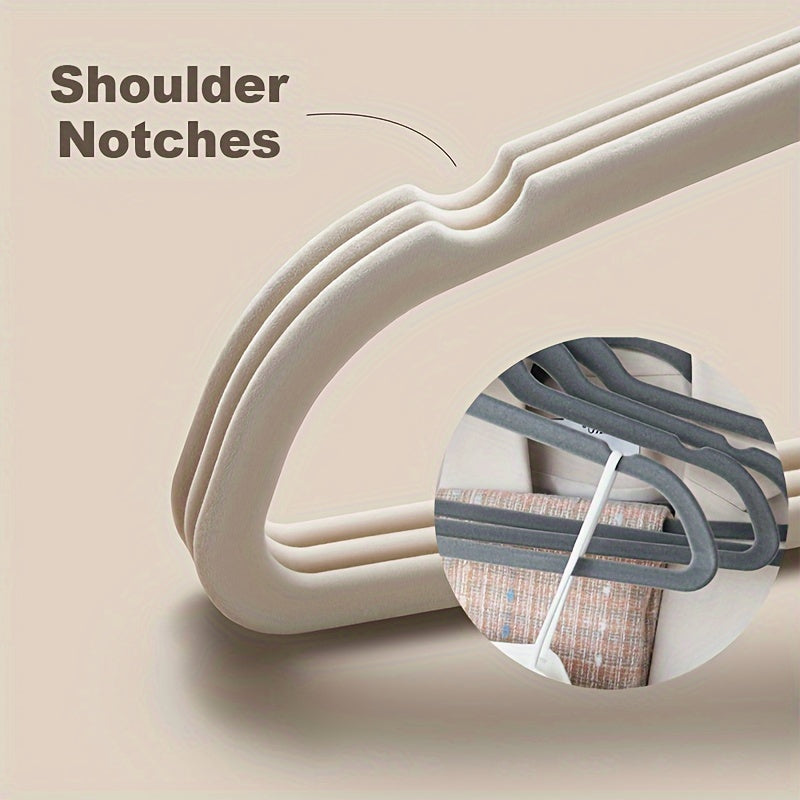 Set of 100 Velvet Non-Slip Flocked Suit Hangers 44.96cm Heavy Duty