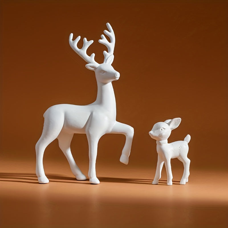Set of Deer Statues for Kids Room Decor and Christmas Home Decoration