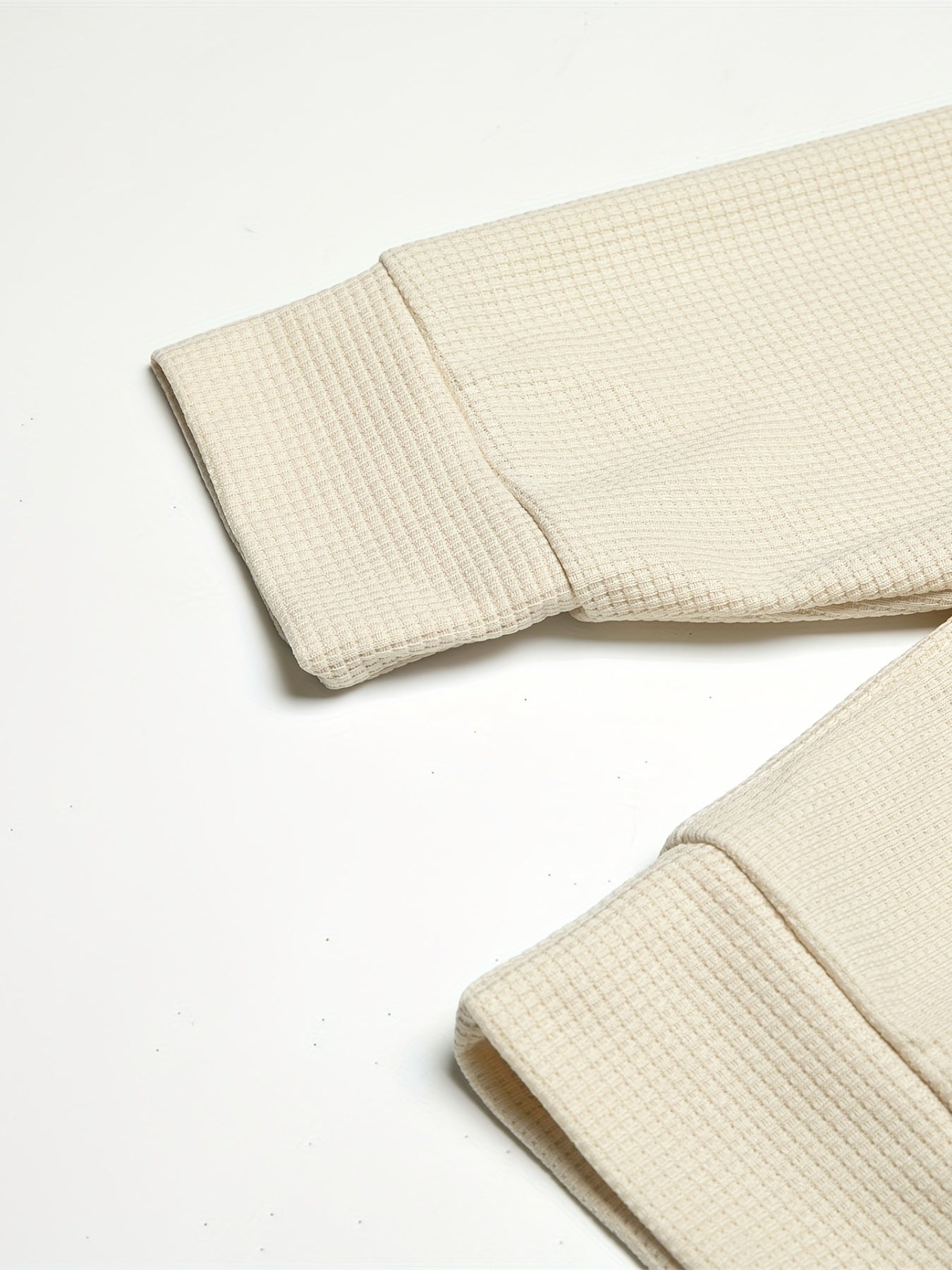 Men's Waffle Pattern Casual Outfits Set Long Sleeve Sweatshirt and Joggers Spring Fall