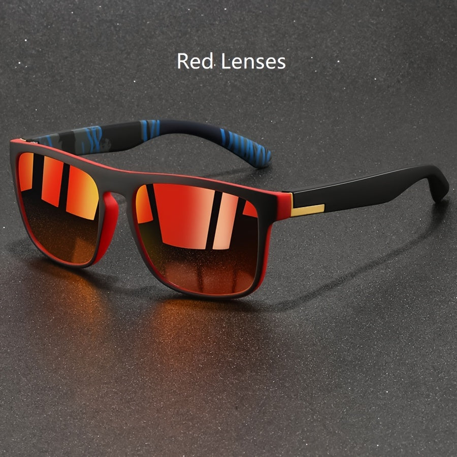 Uniseks vintage kvadrat ramkali ko'zoynaklar, haydash va sayohat uchun anti-yorqinlikli PC linzalar bilan