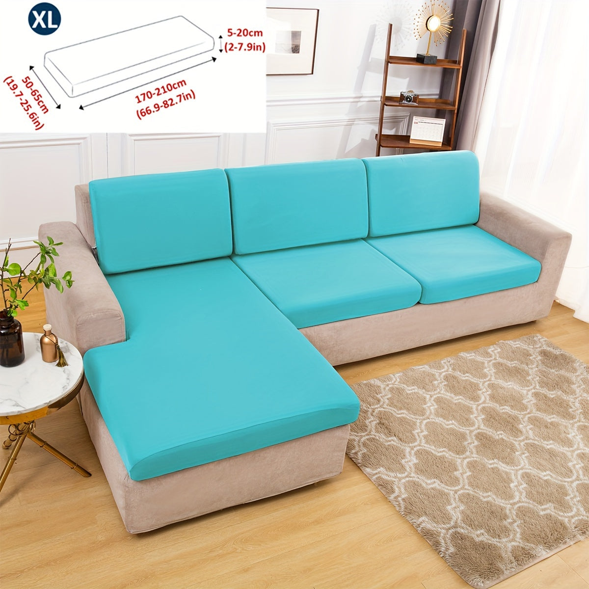 Klassik cho'ziladigan divan qoplamasi, armchair'dan bo'lak divanlargacha mos keladigan elastik lenta slipcover, mashinada yuviladigan polyester va spandeks aralashmasi, bitta o'rindiqdan to'rt o'rindiqli divanlargacha mos keladi.