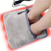 Уютный USB-грелочный массажный коврик для ног - электрическая подушка с 5 настройками температуры, моющимся плюшем, облегчением боли, низким напряжением, без батареек.