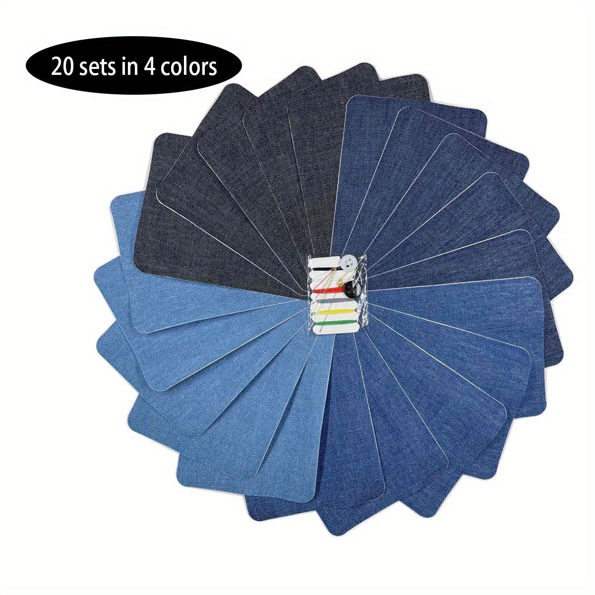 Denim Repair Patches Rectangle Iron-On for Jeans Clothing Jackets Backpacks Hats