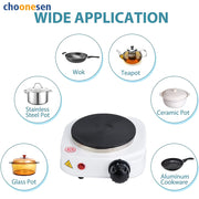 Компактная белая электрическая плита с регулируемым контролем температуры для кемпинга, путешествий и домашней готовки 220В-240В портативная