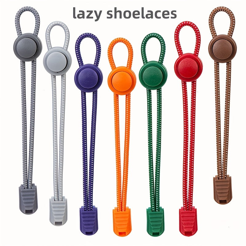 Unisex Elastic No-Tie Shoelaces Colorful Straps for Sneakers and Casual Shoes