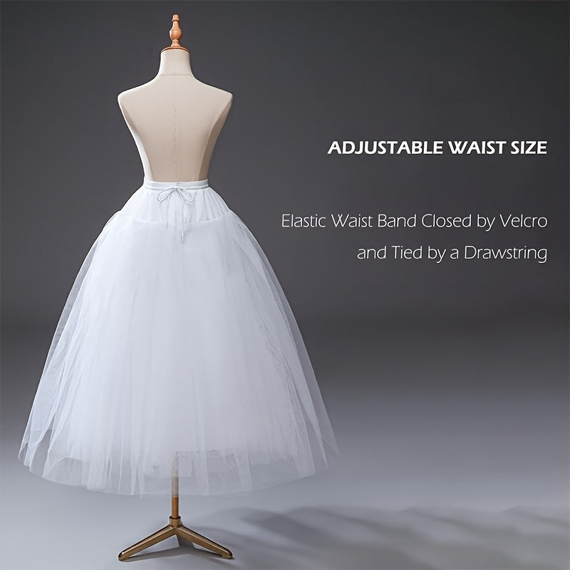 Women's Petticoat for Wedding Gowns 4-Tier Crinoline Underskirt Polyester Bridal Accessory
