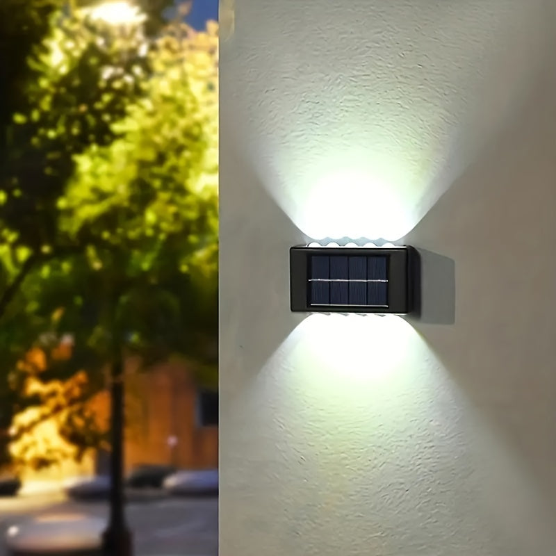 Paquete de 6/8 luces solares LED para cercas de jardín exteriores, a prueba de agua, para patio, muro y jardín
