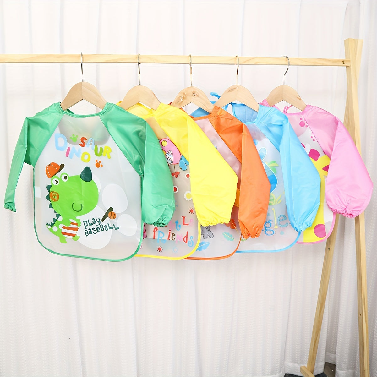 Baby Bibs Waterproof for Boys and Girls Spring Autumn Polyester Fiber Adjustable