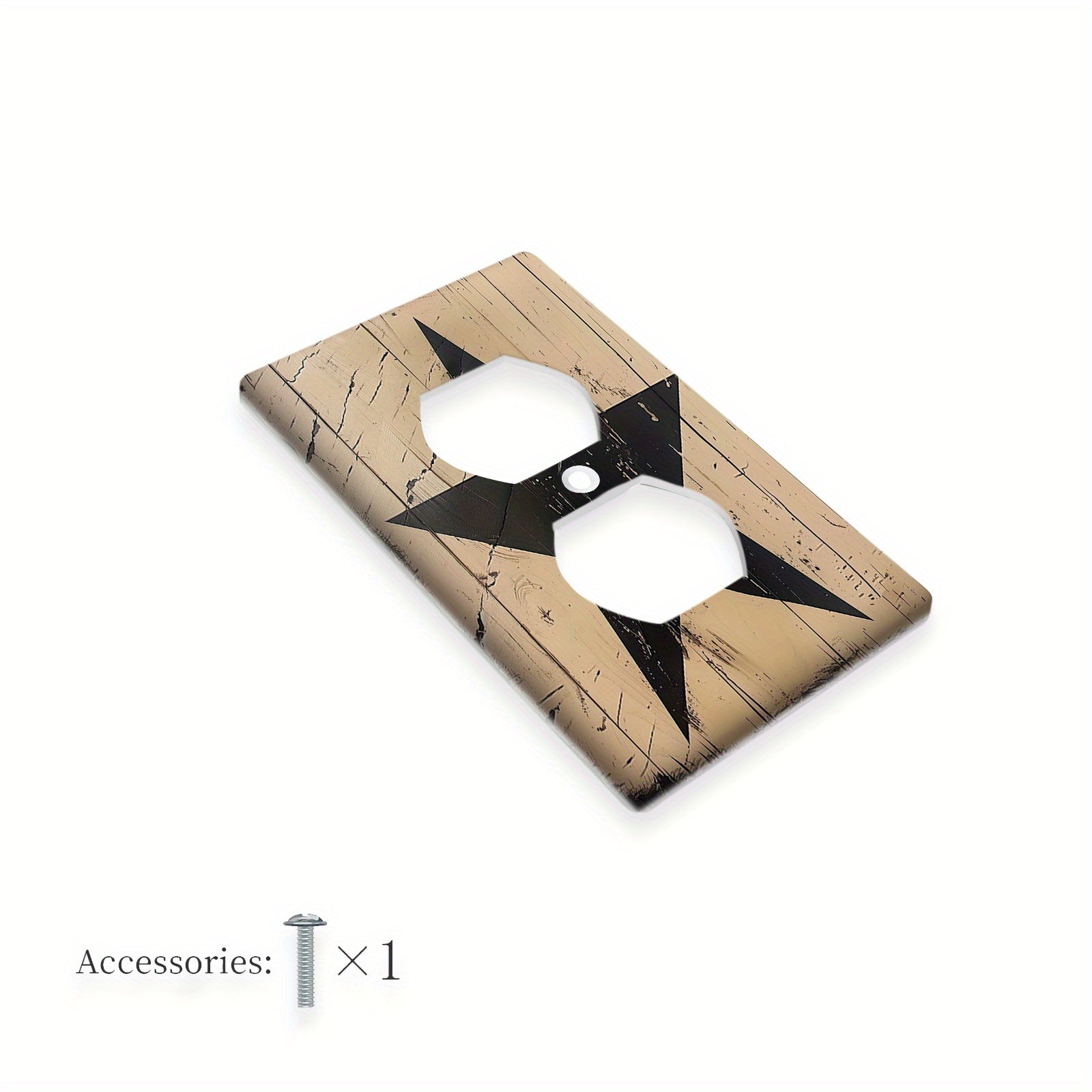 Qo'l bilan bo'yalgan rustik qora yulduz devor plitkasi yengil kalitlarga bezak qo'shadi. Elektr energiyasi talab qilinmaydi, tozalash oson, qishloq uslubidagi hammom yoki yotoq xonasi bezaklari uchun mos. Yagona va ikki gang variantlarida mavjud.