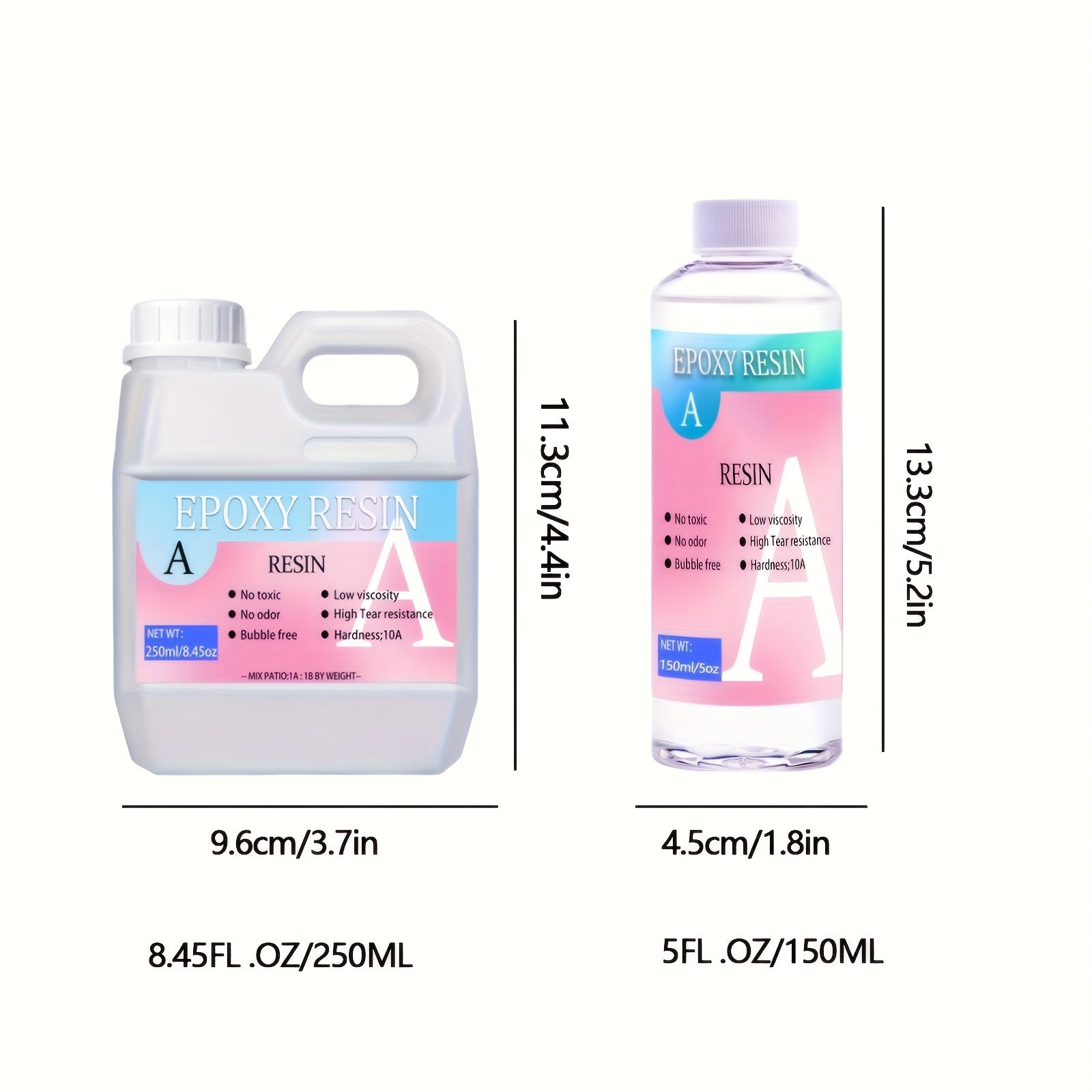 Crystal Clear Epoxy Resin Kit for Jewelry Art Crafts Wood Projects Bubbles Free