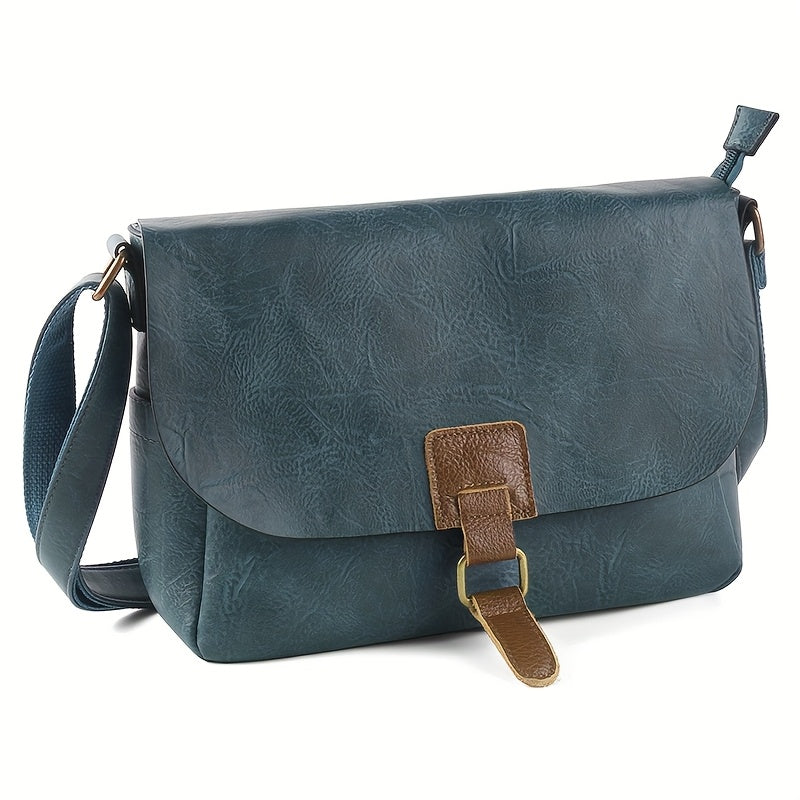 Cowboy-Inspired Crossbody Bag for Women with Vintage Touch and Casual Style in PU Leather