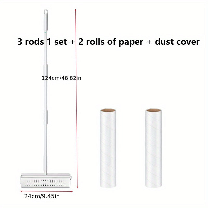 Pet Hair Remover Tool Long Roller Sticky Brush for Sofa Carpet Dust Cleaning