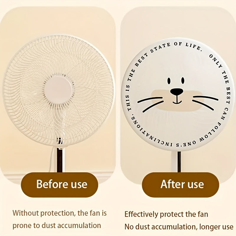 Round Electric Fan Cover Waterproof Dustproof Protector for Floor Fans