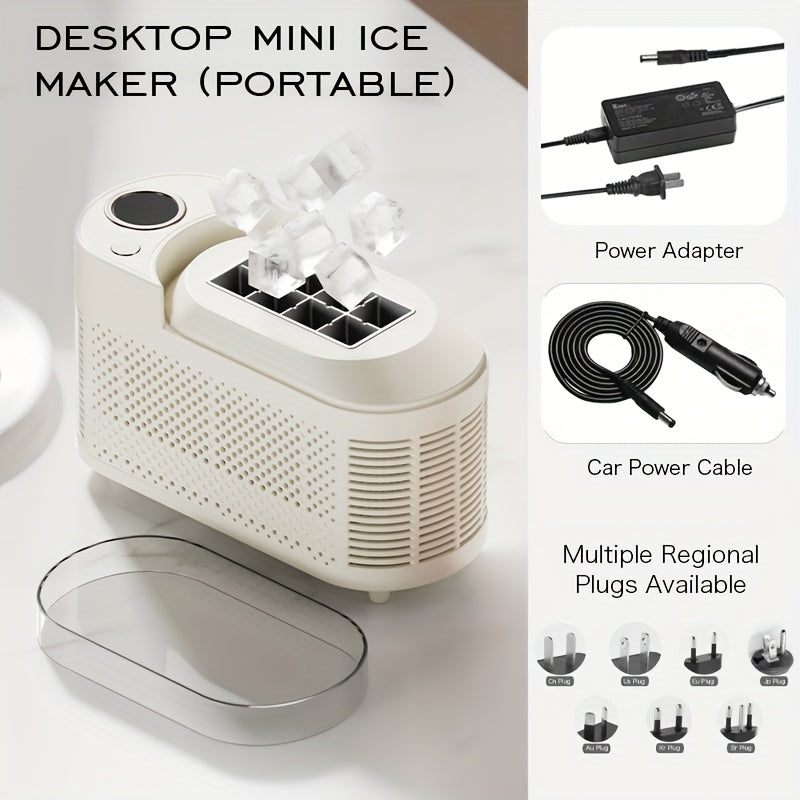 Mini Portable Ice Maker Machine Fast Ice Maker for Home Camping Travel