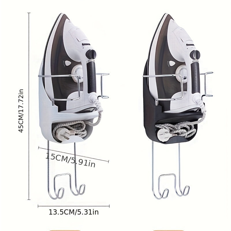 Estante de planchar de pared plegable negro organizador de almacenamiento para el hogar