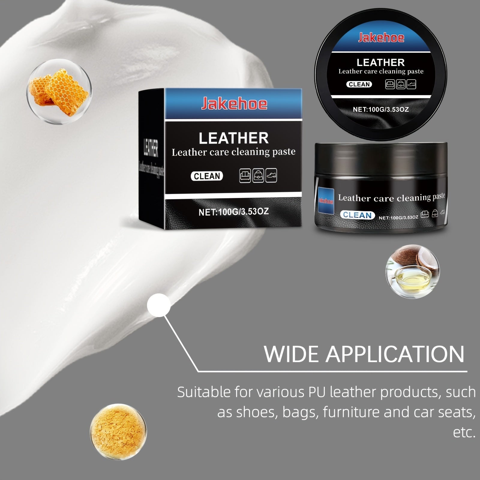 Leather Cleaner and Conditioner Gel for Bags and Sofas, Residue-Free, Under 1L