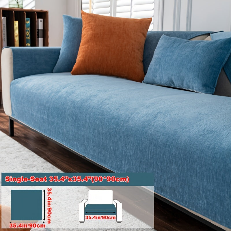 Chenille Sofa Cover for 1-4 Seater All-Season Pet-Friendly Non-Slip Machine Washable