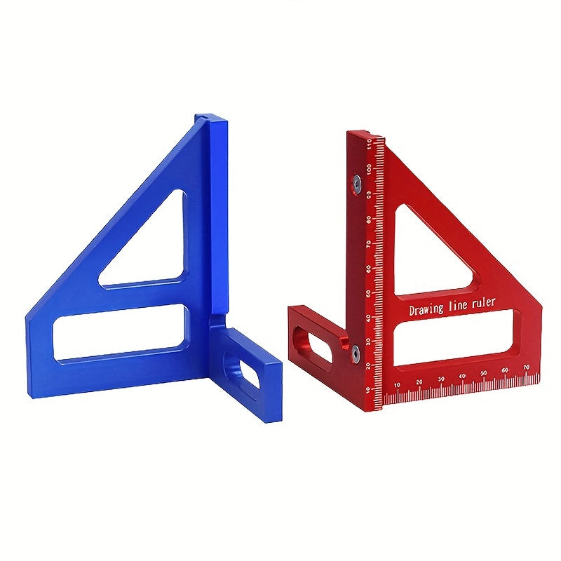 Aluminum Woodworking Square Ruler for Carpentry and DIY Projects 45 90 Degree Angles