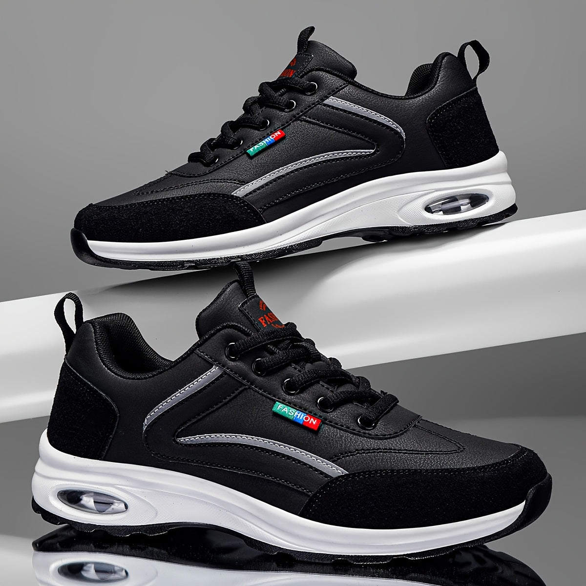 Men's Casual Athletic Sneakers Rubber Sole Fabric Insole Low Top Sports Shoes