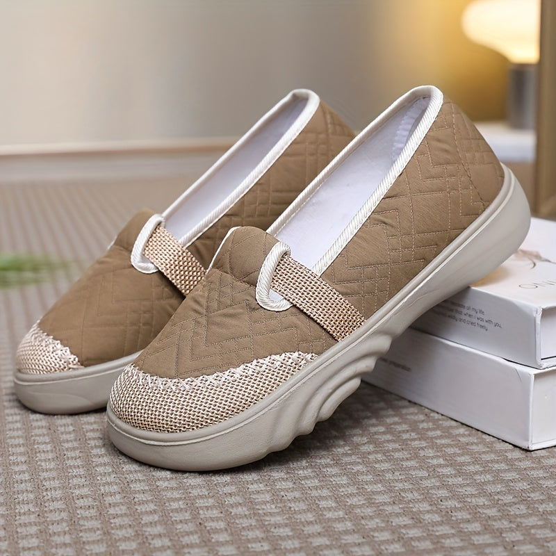 Women's Canvas Shoes Lightweight Slip-On Flats for Spring and Autumn
