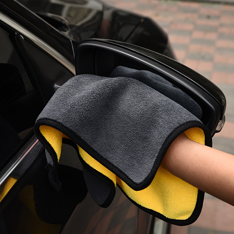 Set of 3 or 6 Thickened Coral Fleece Car Towels for Cleaning and Drying