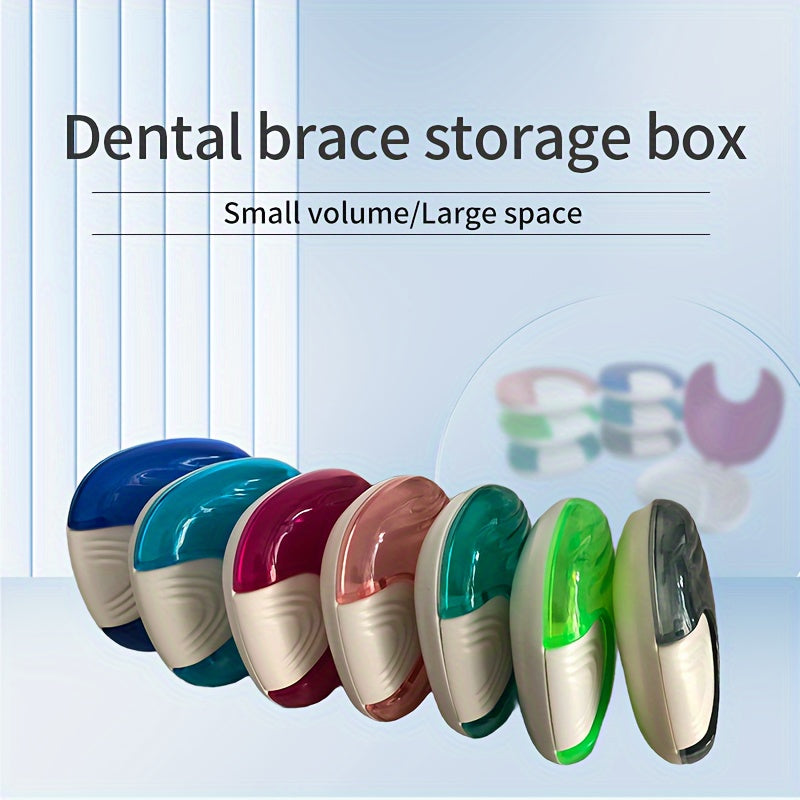 Dental Brace Storage Box Shell Design Retainer Case Denture Holder Multi-Color