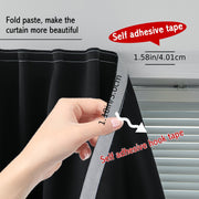 Blackout Portable Adhesive Curtains for Living Room Bedroom Thermal Insulation