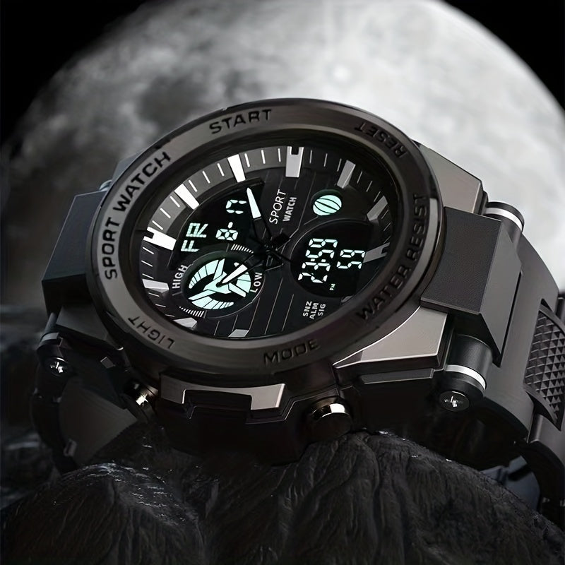 Men's Waterproof Smartwatch with Large Dial Luminous Display and Calendar